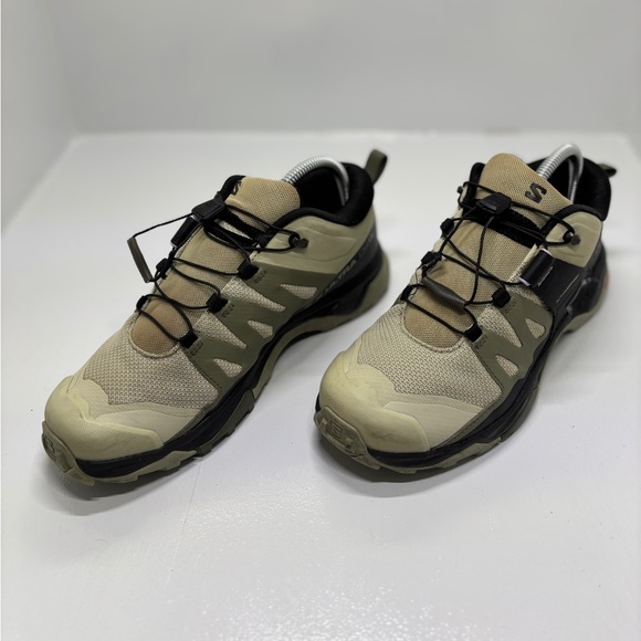 Salomon X Ultra 4 Women’s 8 Trail Hiking Shoes Green Tan Contagrip - Picture 2 of 14